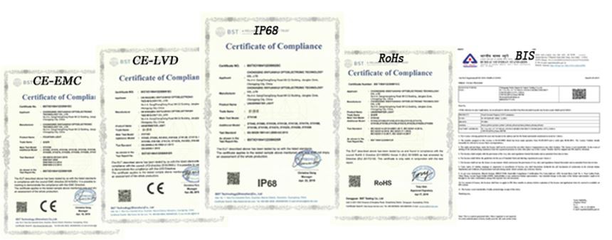 Underwater lights Certification860