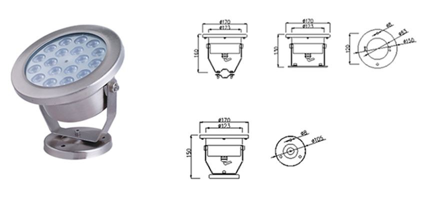 170G rgb fountain light